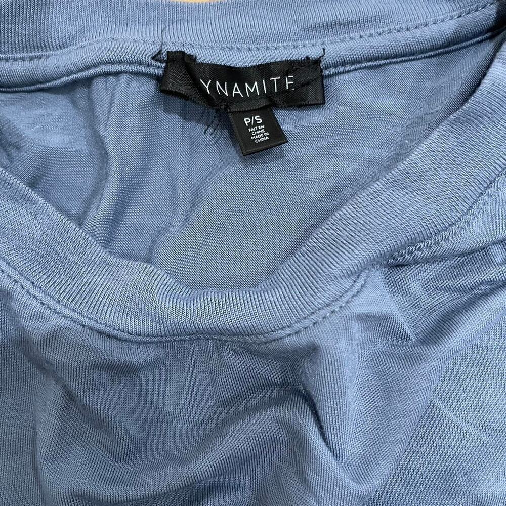 Blue long sleeve top dynamite